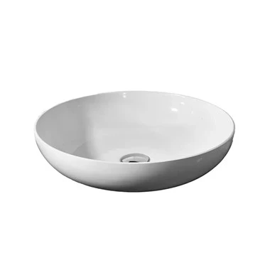 Lavatório de bancada branco brilhante